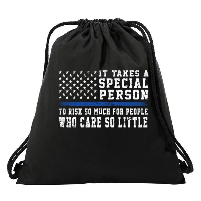 It Takes A Special Person To Be A Police Officer Drawstring Bag