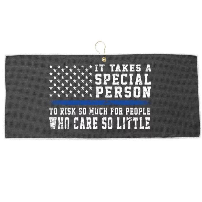 It Takes A Special Person To Be A Police Officer Large Microfiber Waffle Golf Towel