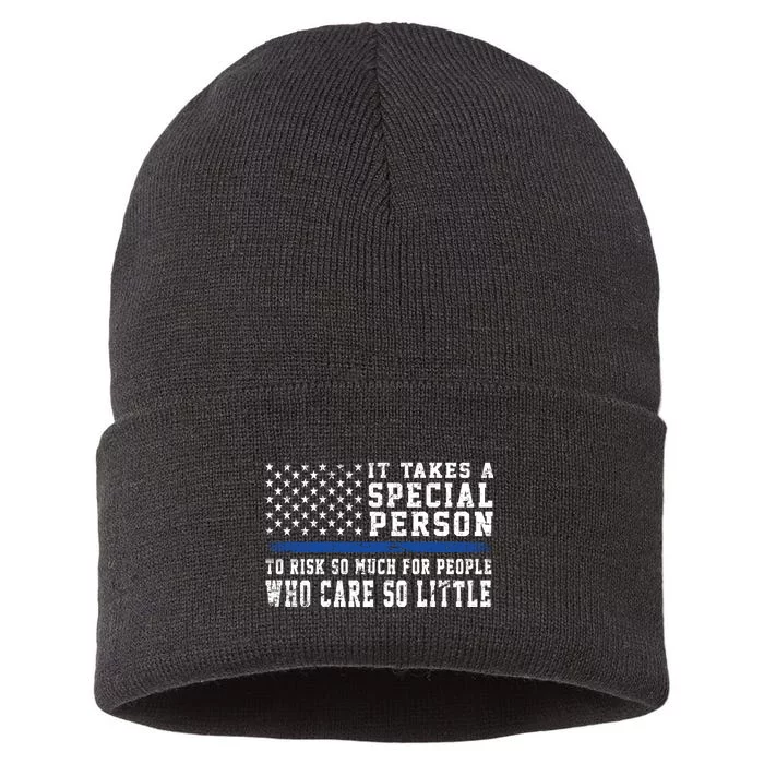 It Takes A Special Person To Be A Police Officer Sustainable Knit Beanie