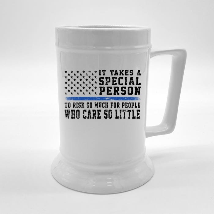 It Takes A Special Person To Be A Police Officer Front & Back Beer Stein