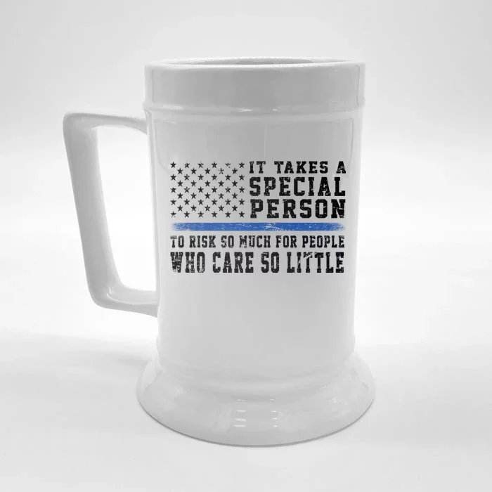 It Takes A Special Person To Be A Police Officer Front & Back Beer Stein