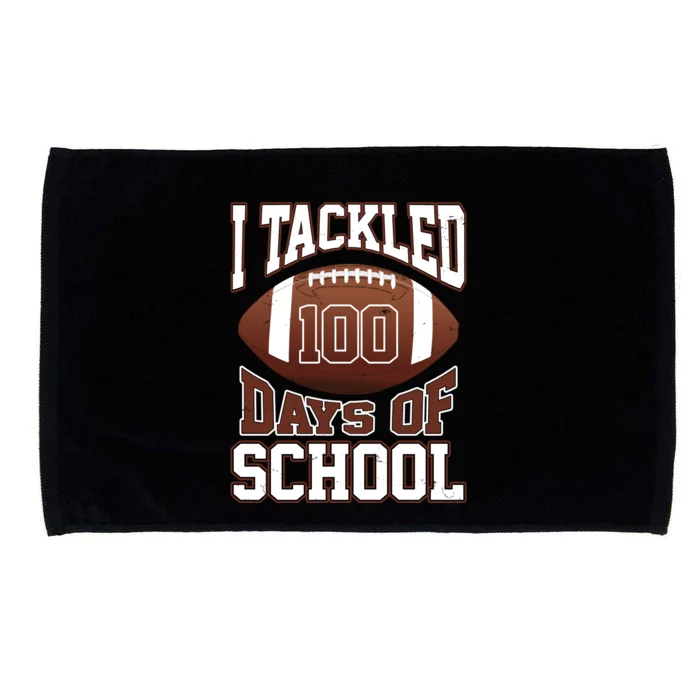 I Tackled 100 Days Of School Football Microfiber Hand Towel