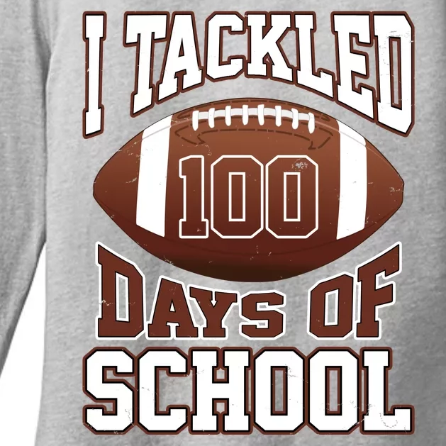 I Tackled 100 Days Of School Football Womens CVC Long Sleeve Shirt