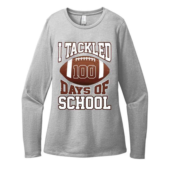 I Tackled 100 Days Of School Football Womens CVC Long Sleeve Shirt