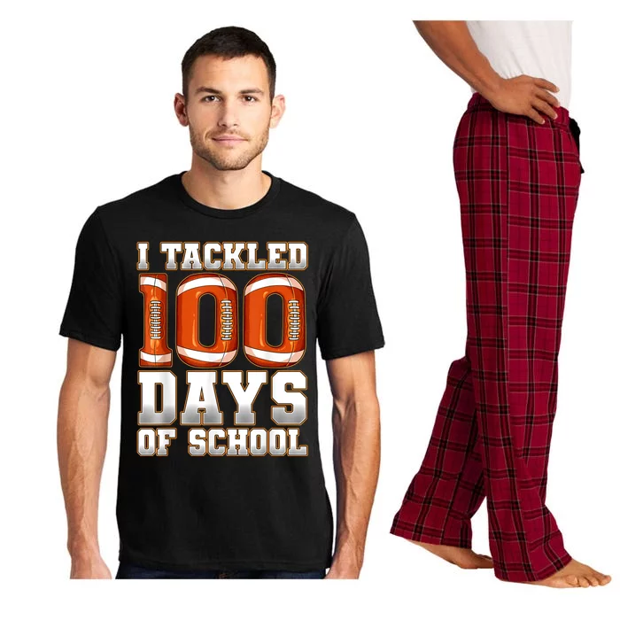 I Tackled 100 Days Of School Football Pajama Set