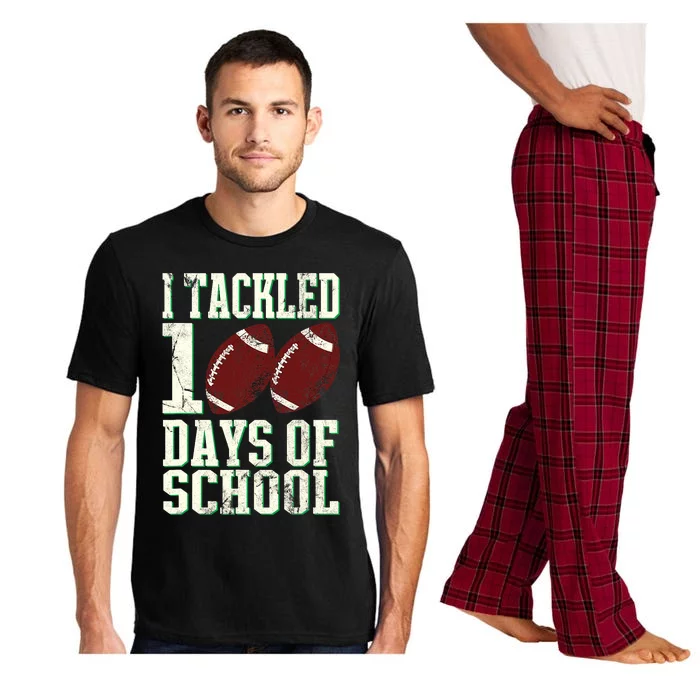 I Tackled 100 Days Of School Football Theme 100th Day Pajama Set