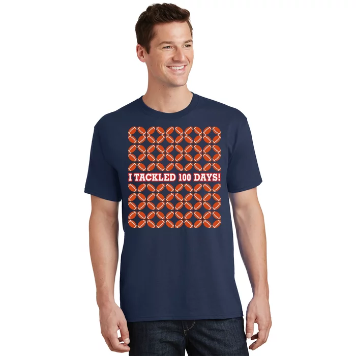 I Tackled 100 Days Of School Football T-Shirt