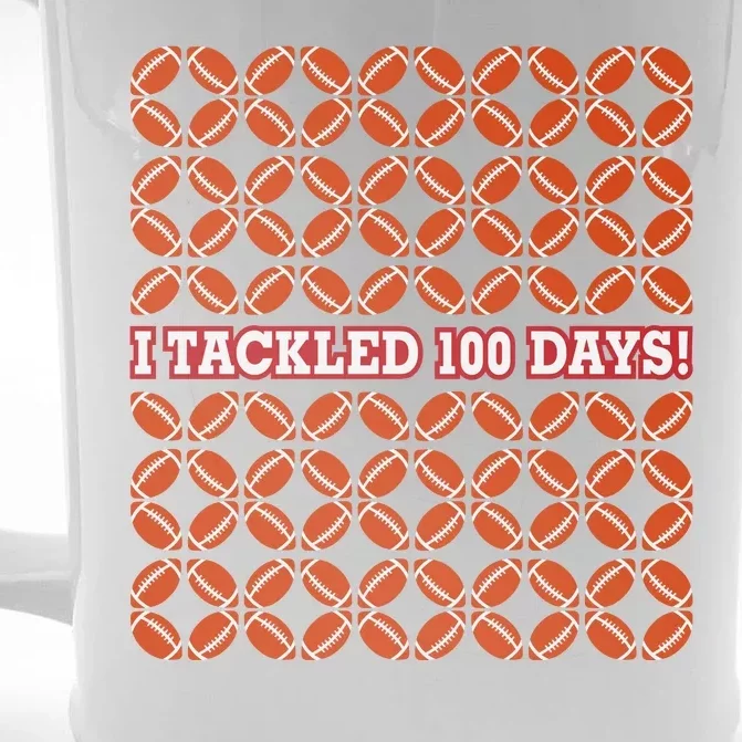 I Tackled 100 Days Of School Football Front & Back Beer Stein