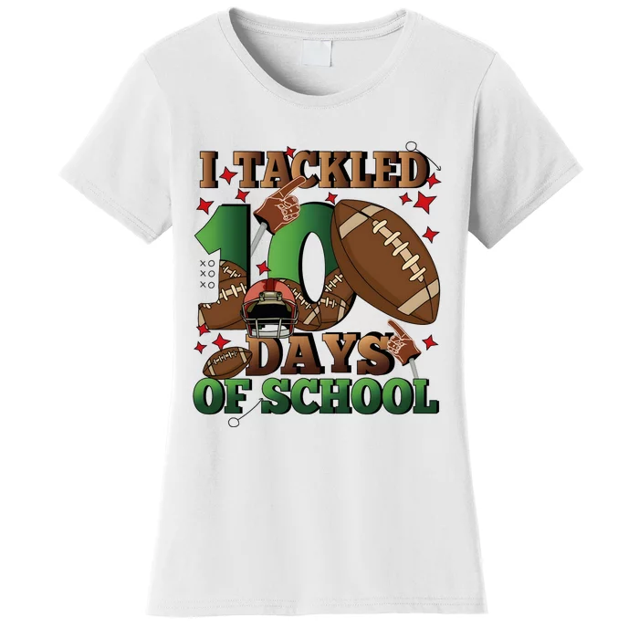 I Tackled 100 Days Of School American Football Women's T-Shirt