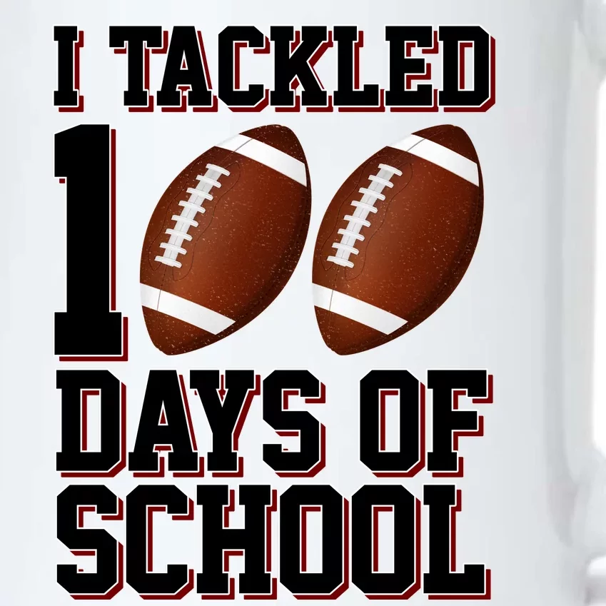 I Tackled 100 Days Of School Football Black Color Changing Mug