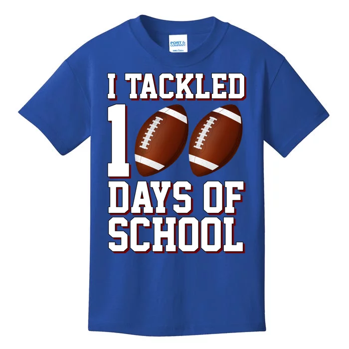 I Tackled 100 Days Of School Football Kids T-Shirt