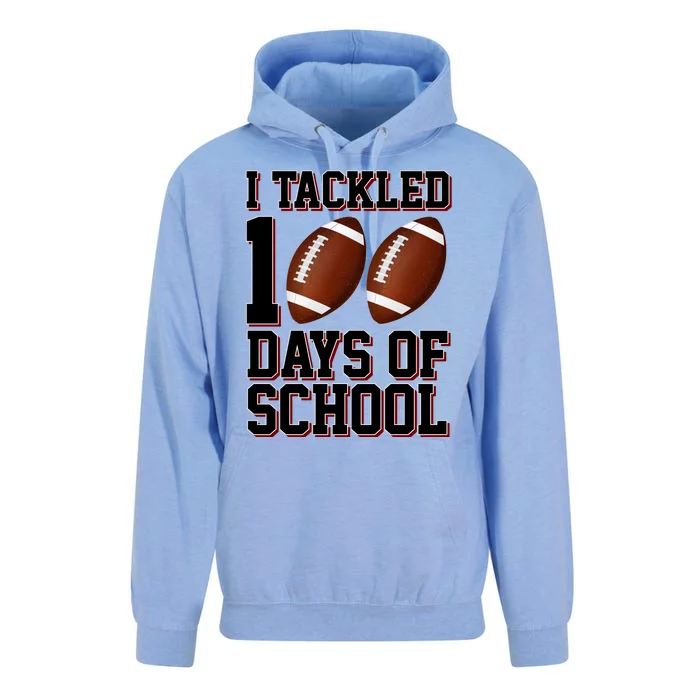 I Tackled 100 Days Of School Football Unisex Surf Hoodie