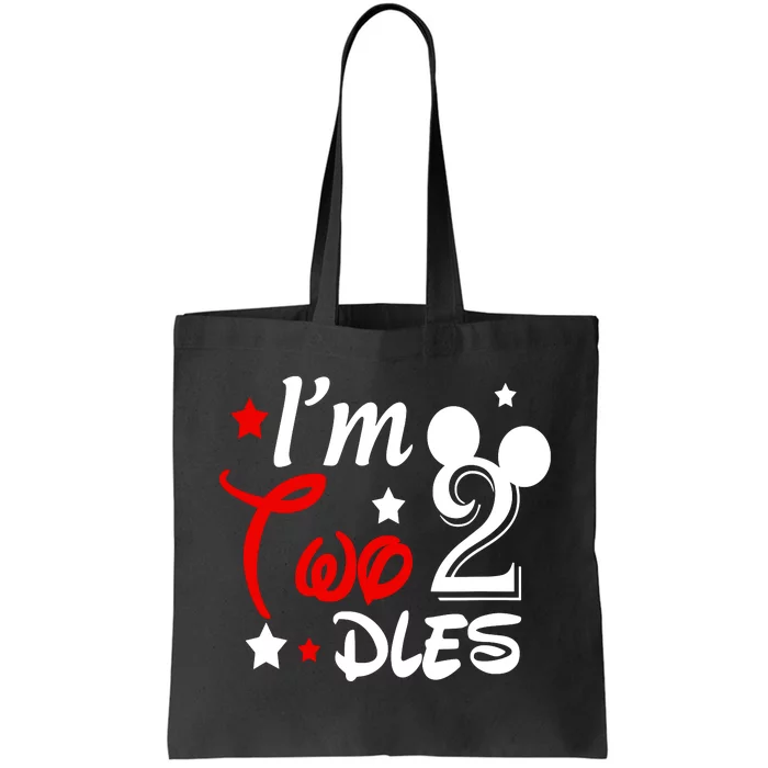 Im Twodles 2nd Birthday Party 2nd Birthday Mouse Tote Bag