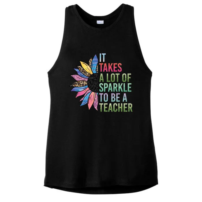 It Takes A Lot Of Sparkle To Be A Teacher Plus Size Shirt For Male Female Teache Ladies Tri-Blend Wicking Tank