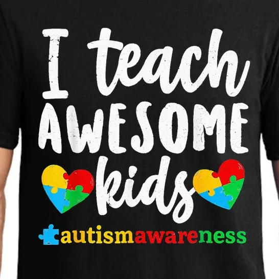 I Teach Awesome Special Ed Teacher Autism Awareness Pajama Set