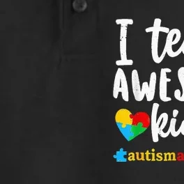 I Teach Awesome Special Ed Teacher Autism Awareness Dry Zone Grid Performance Polo