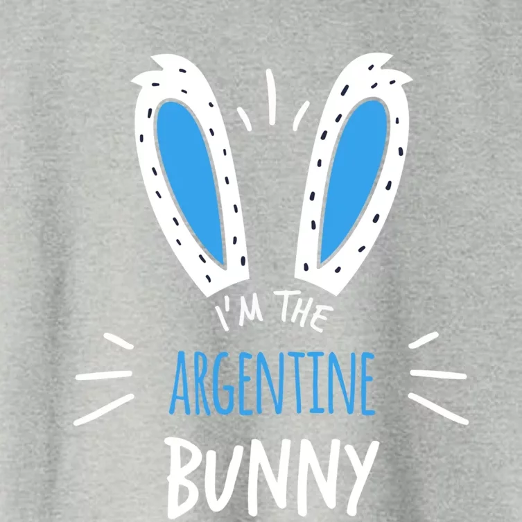 I'm The Argentine Bunny Ears Argentina Easter Sunday Gift Women's Crop Top Tee