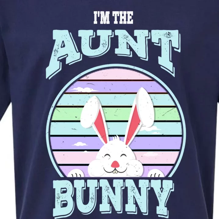 I'm The Aunt Bunny Matching Family Easter Sunday Gift Sueded Cloud Jersey T-Shirt