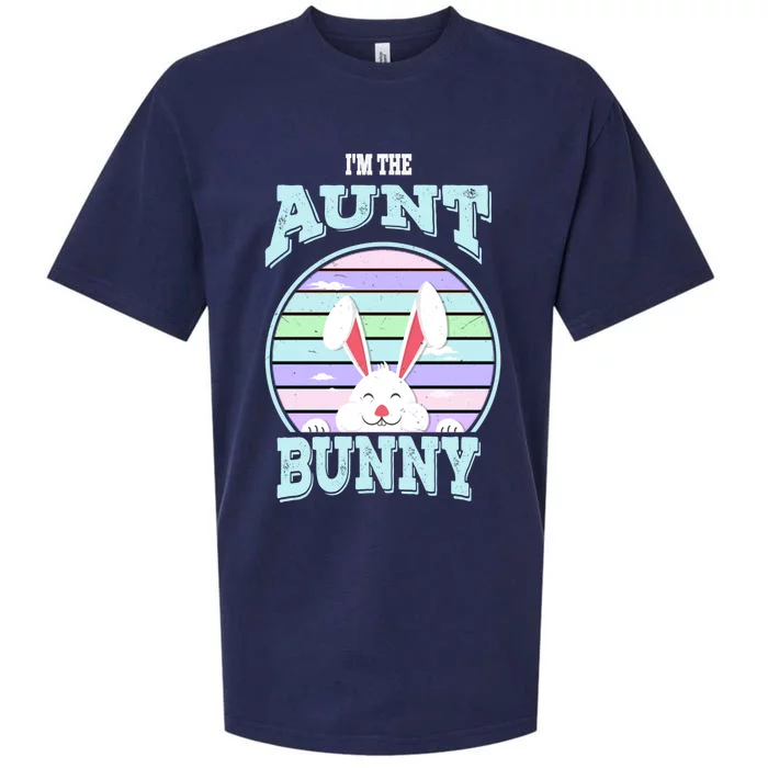 I'm The Aunt Bunny Matching Family Easter Sunday Gift Sueded Cloud Jersey T-Shirt