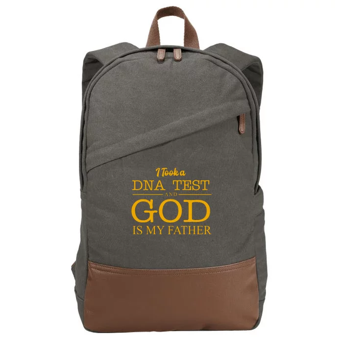 I Took A DNA Test And God Is My Father Cotton Canvas Backpack