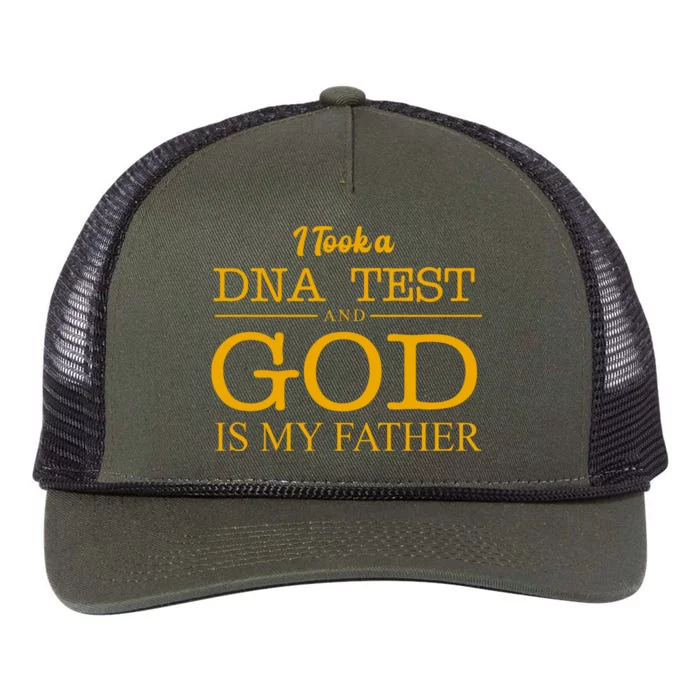 I Took A DNA Test And God Is My Father Retro Rope Trucker Hat Cap