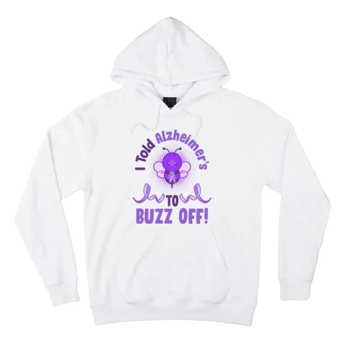 I Told Alzheimer's To Buzz Off Purple Ribbon Bee Hoodie