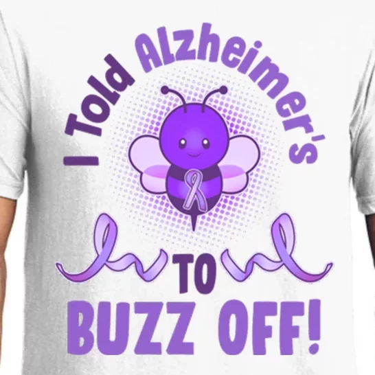 I Told Alzheimer's To Buzz Off Purple Ribbon Bee Pajama Set