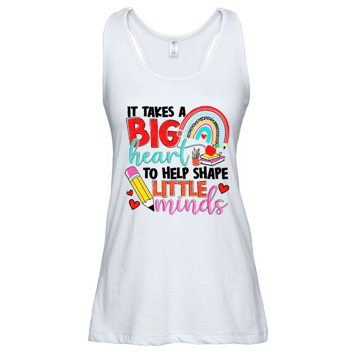 It Takes A Big Heart To Help Shape Little Minds Ladies Essential Flowy Tank