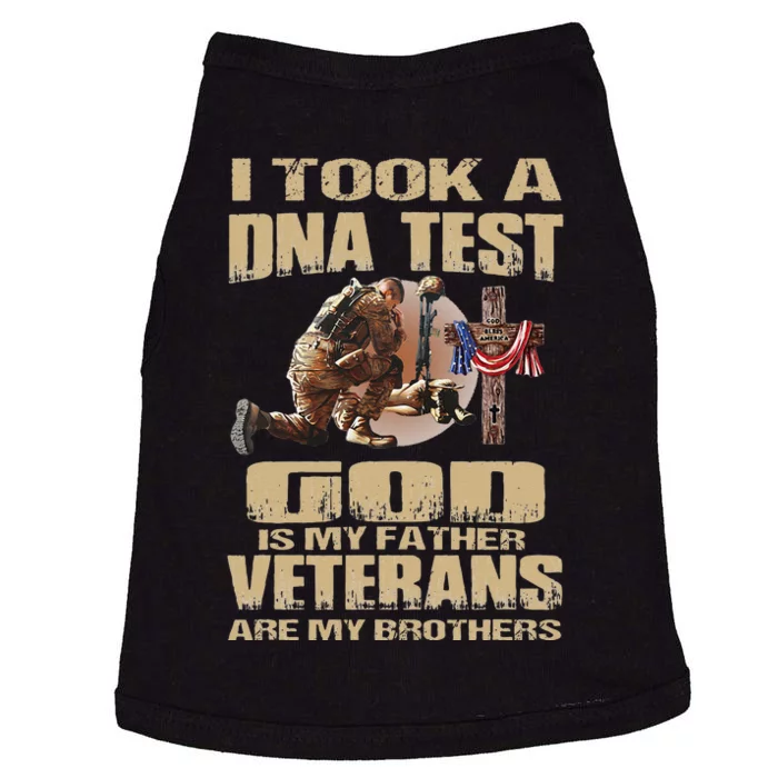 I Took A Dna Test God Is My Father Veterans Are My Brothers Doggie Tank