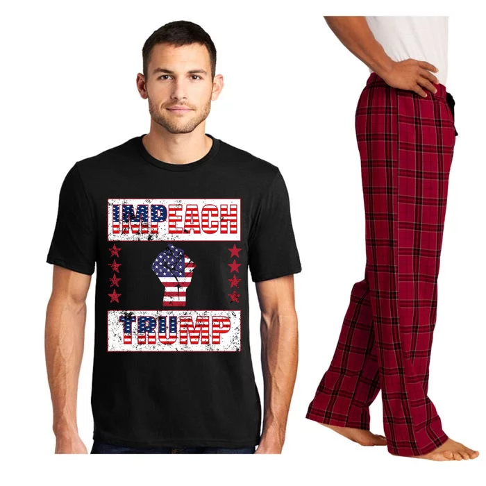 Impeach Trump Anti Trump Resist Fist And Stars Political Gear Gift Pajama Set