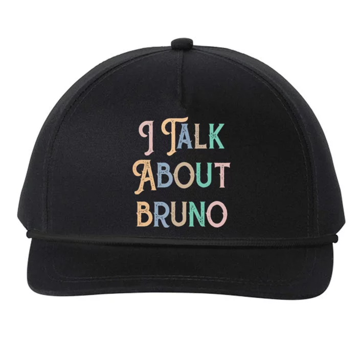 I Talk About Bruno Colorful Snapback Five-Panel Rope Hat