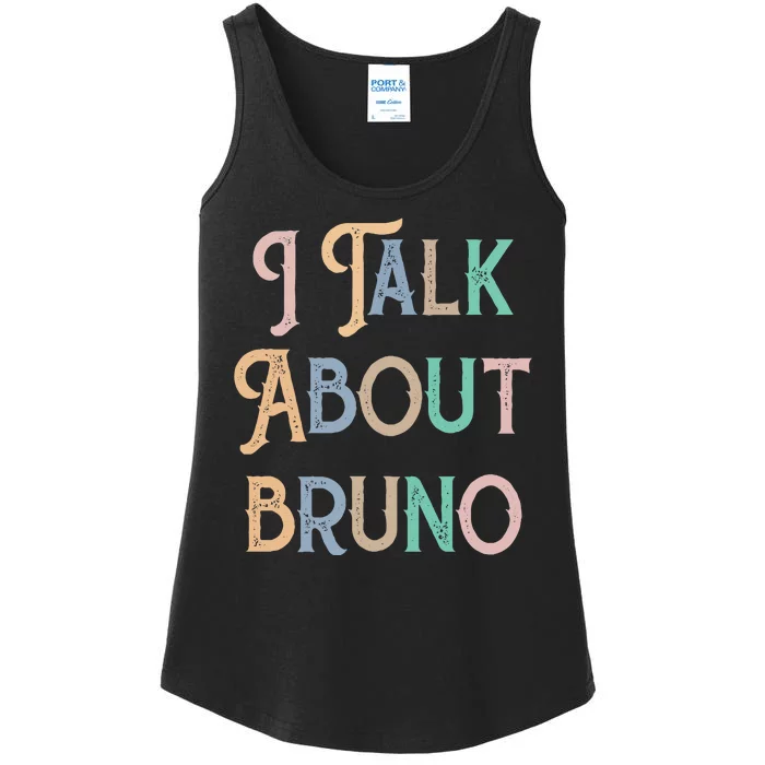 I Talk About Bruno Colorful Ladies Essential Tank