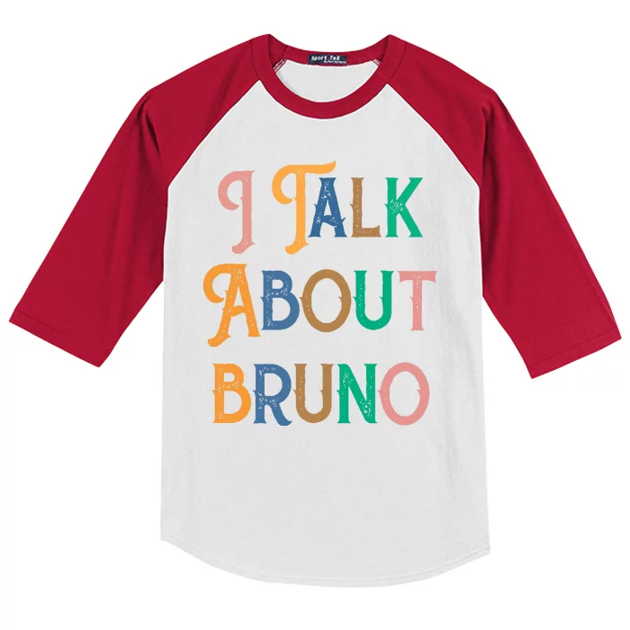 I Talk About Bruno Colorful Kids Colorblock Raglan Jersey