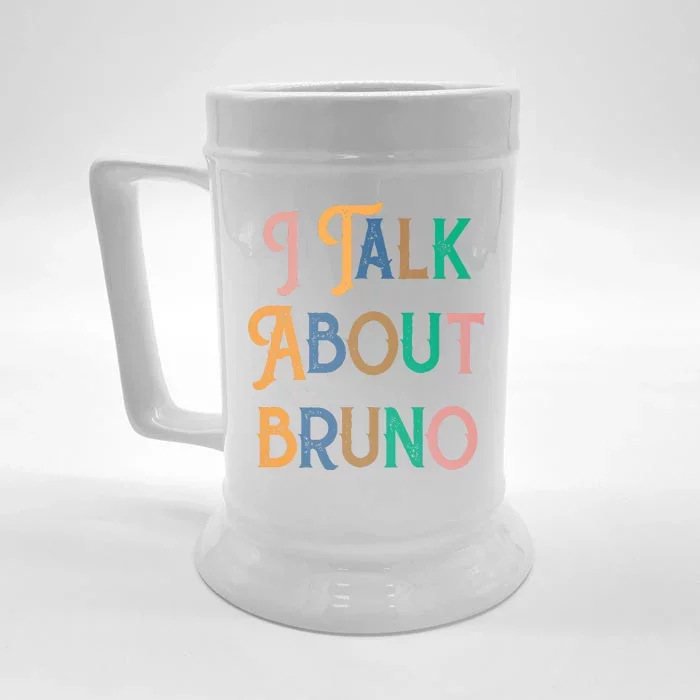 I Talk About Bruno Colorful Front & Back Beer Stein