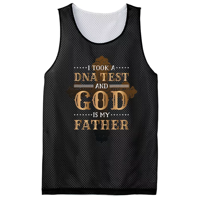 I Took A Dna Test And God Is My Father Christianity Quote Mesh Reversible Basketball Jersey Tank