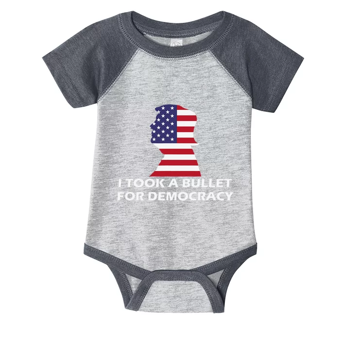 I Took A Bullet For Democracy Quote Saying Infant Baby Jersey Bodysuit