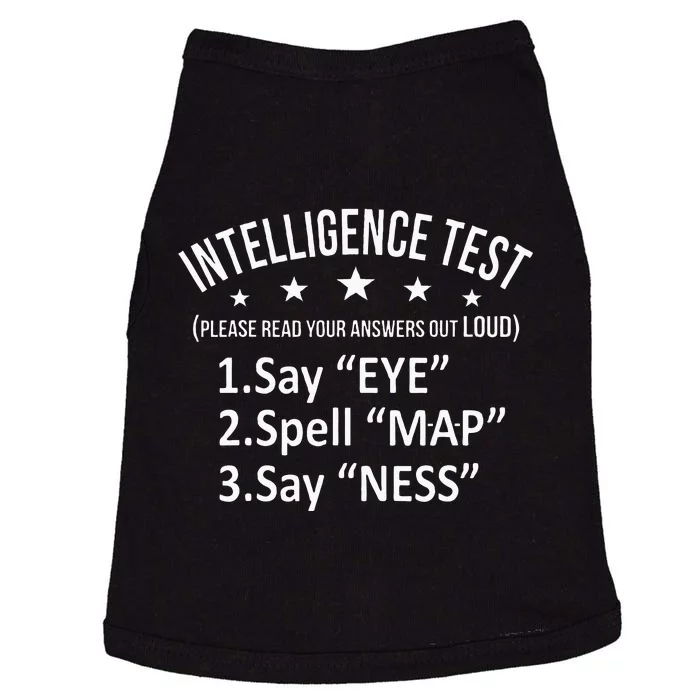 Intelligence Test Adult Humor Funny Sarcasm Graphic Doggie Tank