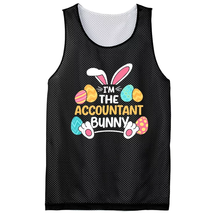 Im The Accountant Bunny CPA Easter Accounting Mesh Reversible Basketball Jersey Tank