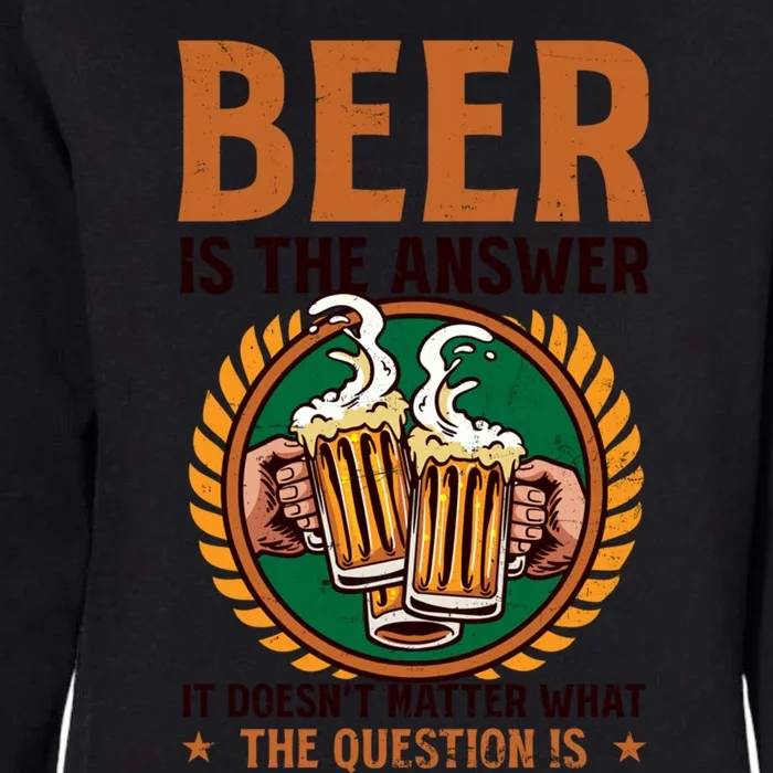 Is The Answer Design Bbq Beer Freedom Gift Womens California Wash Sweatshirt