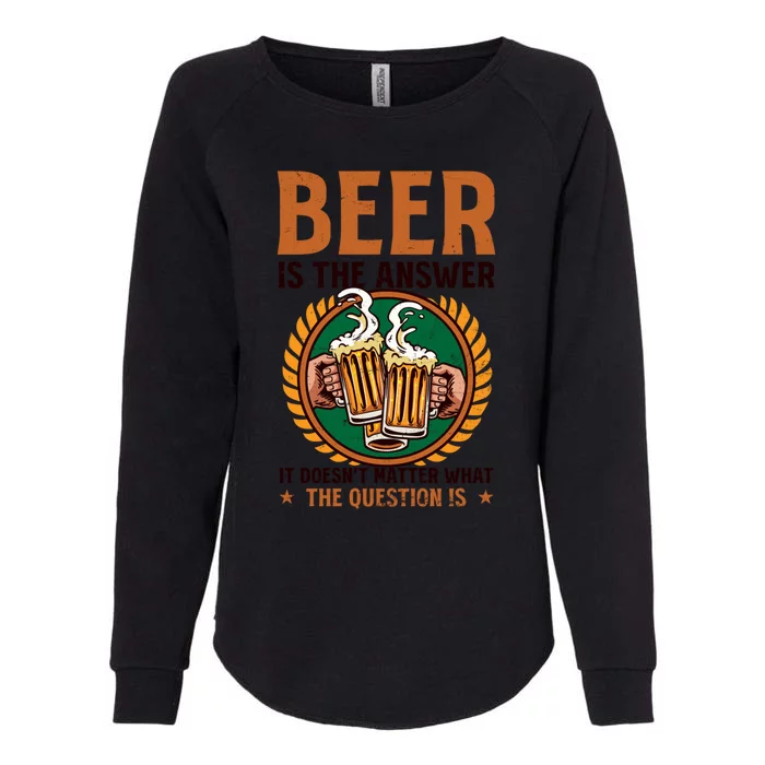 Is The Answer Design Bbq Beer Freedom Gift Womens California Wash Sweatshirt