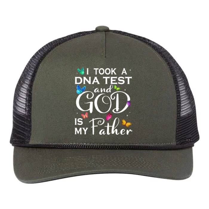 I Took A Dna Test And God Is My Father Retro Rope Trucker Hat Cap