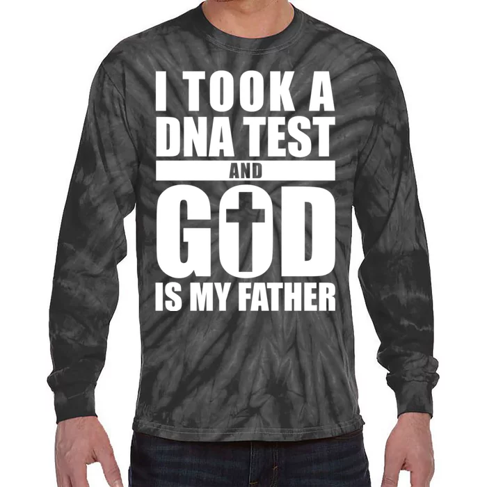 I Took A Dna Test And God Is My Father Christianity Tie-Dye Long Sleeve Shirt