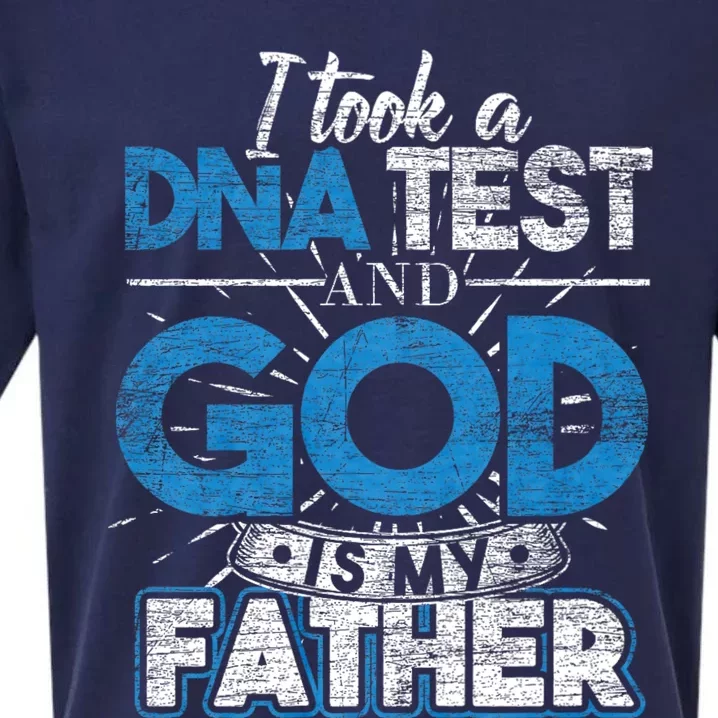 I Took A Dna Test And God Is My Father Sueded Cloud Jersey T-Shirt