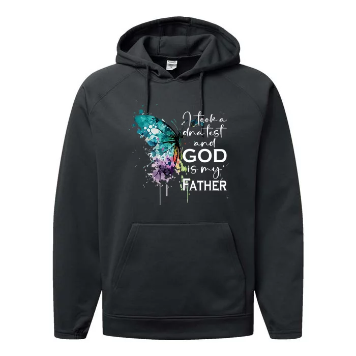 I Took A Dna Test And God Is My Father Jesus Lover Christian Performance Fleece Hoodie