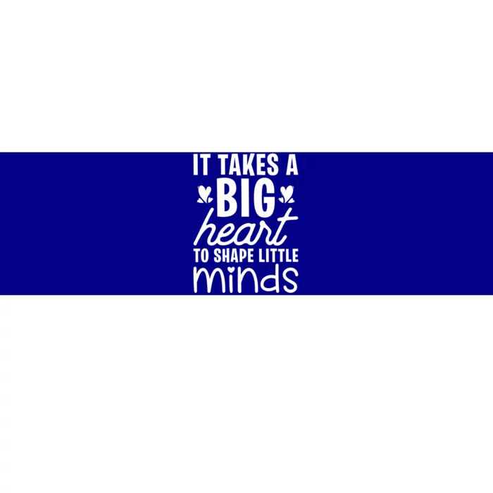 It Takes A Big Heart To Shape Little Minds Teacher Valentine Gift Bumper Sticker