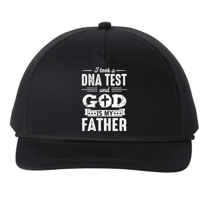 I Took A Dna Test And God Is My Father Design Christian Snapback Five-Panel Rope Hat