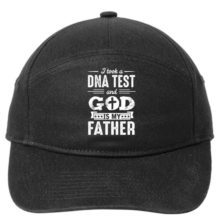 I Took A Dna Test And God Is My Father Design Christian 7-Panel Snapback Hat