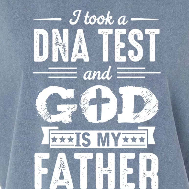 I Took A Dna Test And God Is My Father Design Christian Garment-Dyed Women's Muscle Tee