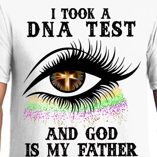 I Took A Dna Test And God Is My Father Eye Cross Pajama Set