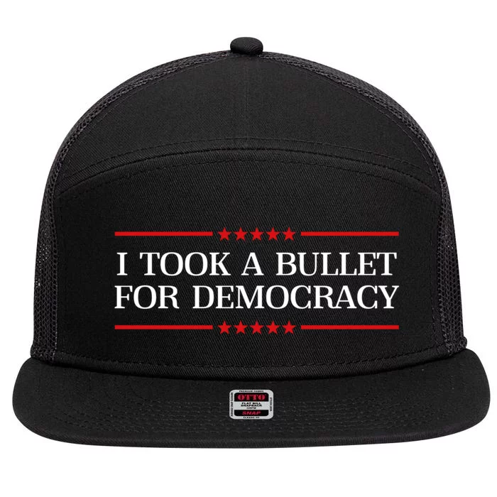 I Took A Bullet For Democracy 7 Panel Mesh Trucker Snapback Hat